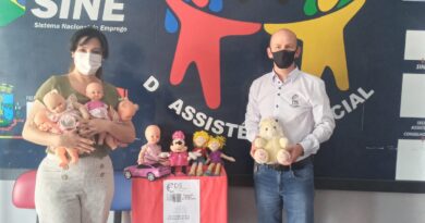 Assistência Social de Mondaí recebe arrecadação de alimentos e brinquedos realizada pela Escola Estadual Delminda Silveira