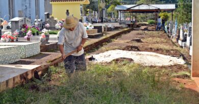 Frentes de trabalho realizam obras no cemitério municipal de Mondaí