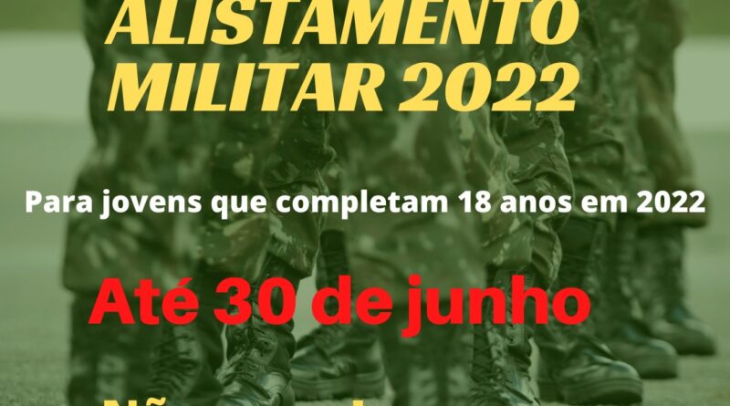 Prazo para alistamento militar vai até 30 de junho